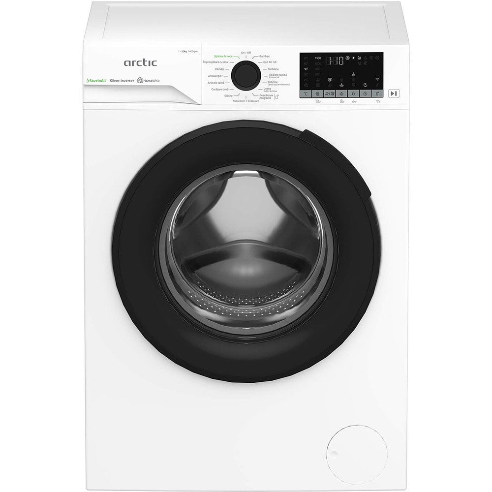 Masina de spalat rufe frontala ARCTIC APLM3WFSU310411W, ExtraSteam, 10 kg, 1400rpm, Clasa A, Wi-Fi, alb