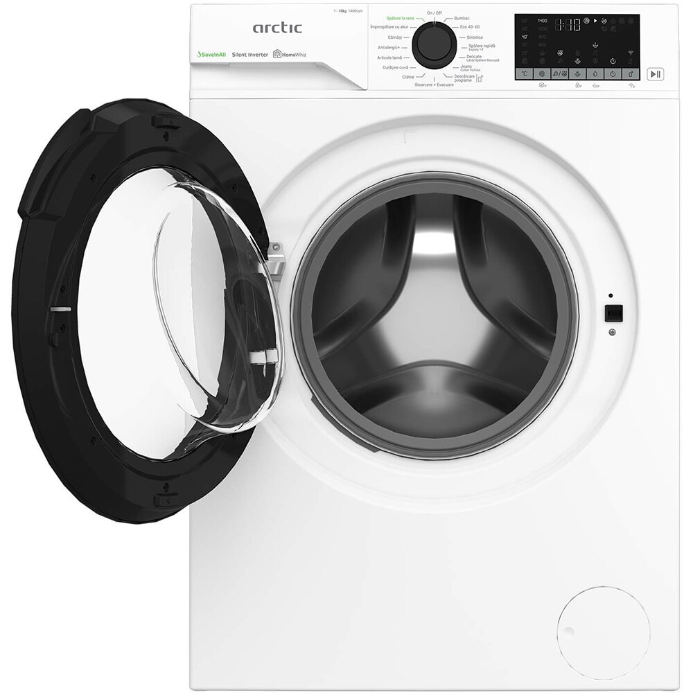 Masina de spalat rufe frontala ARCTIC APLM3WFSU310411W, ExtraSteam, 10 kg, 1400rpm, Clasa A, Wi-Fi, alb