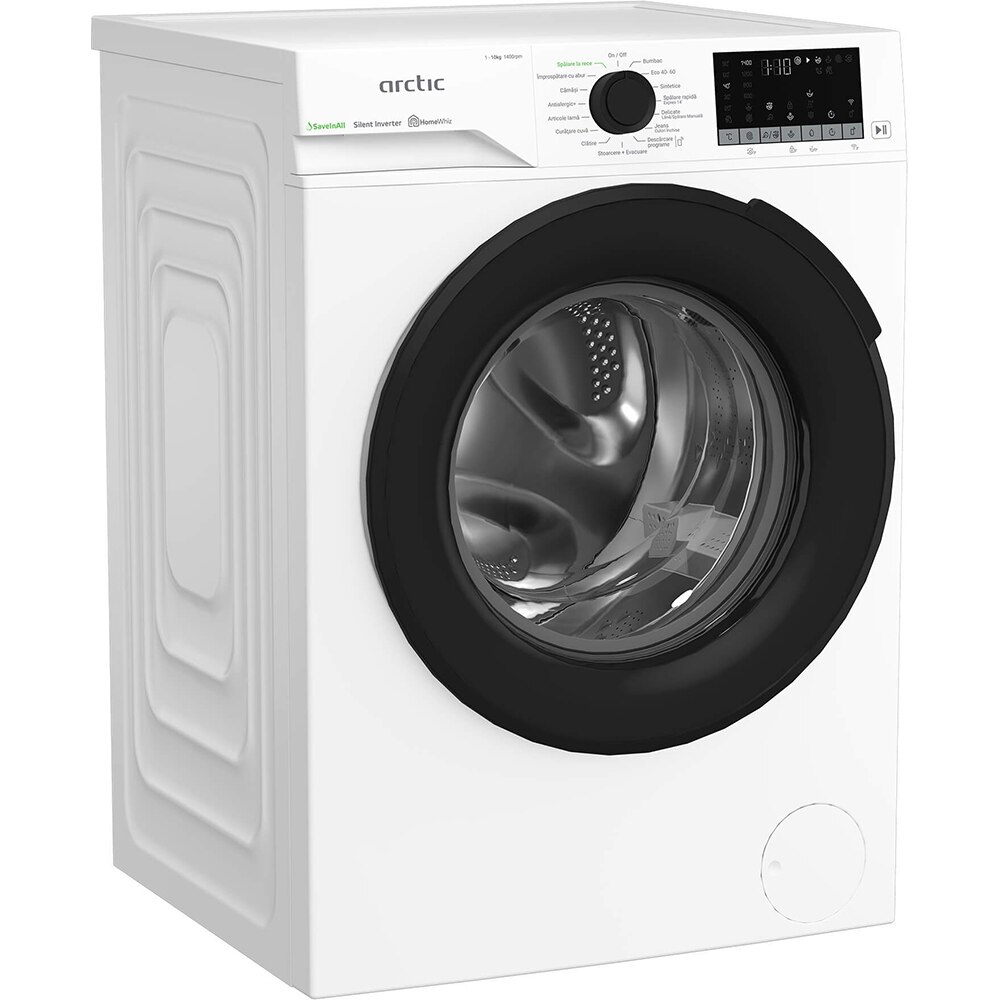 Masina de spalat rufe frontala ARCTIC APLM3WFSU310411W, ExtraSteam, 10 kg, 1400rpm, Clasa A, Wi-Fi, alb