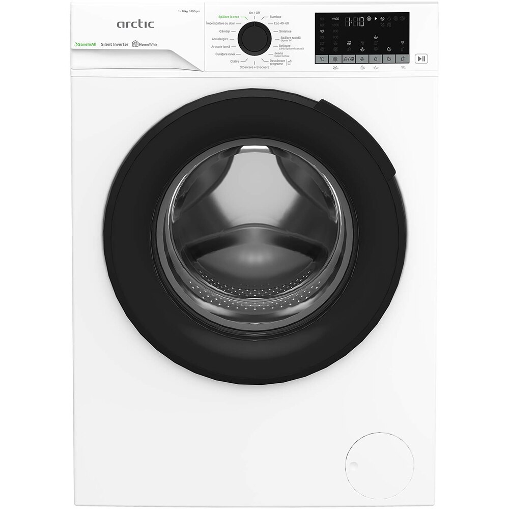 Masina de spalat rufe frontala ARCTIC APLM3WFSU310411W, ExtraSteam, 10 kg, 1400rpm, Clasa A, Wi-Fi, alb