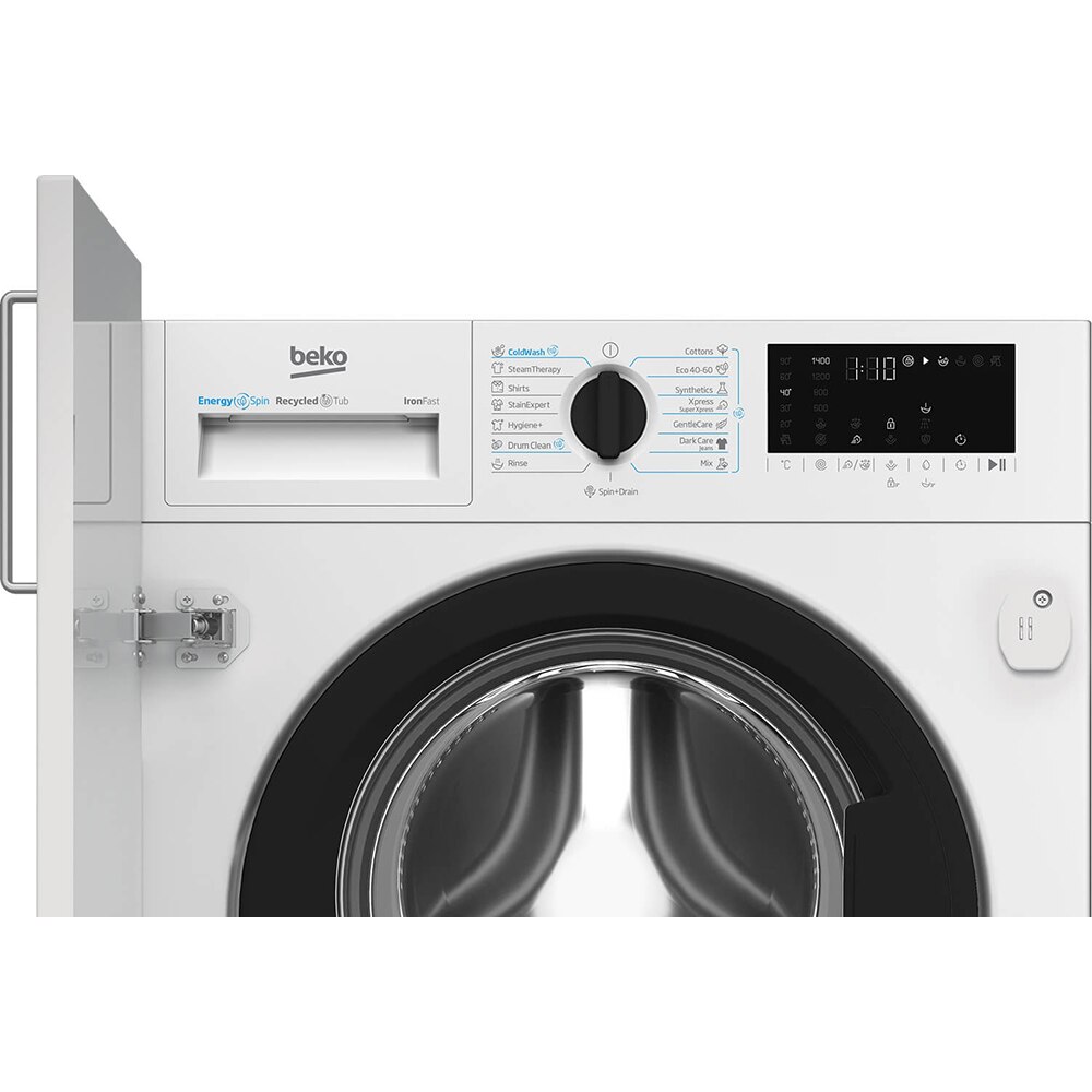 Masina de spalat rufe incorporabila BEKO B3WBT691415W, SteamCure, 9 kg, 1400rpm, Clasa A, alb