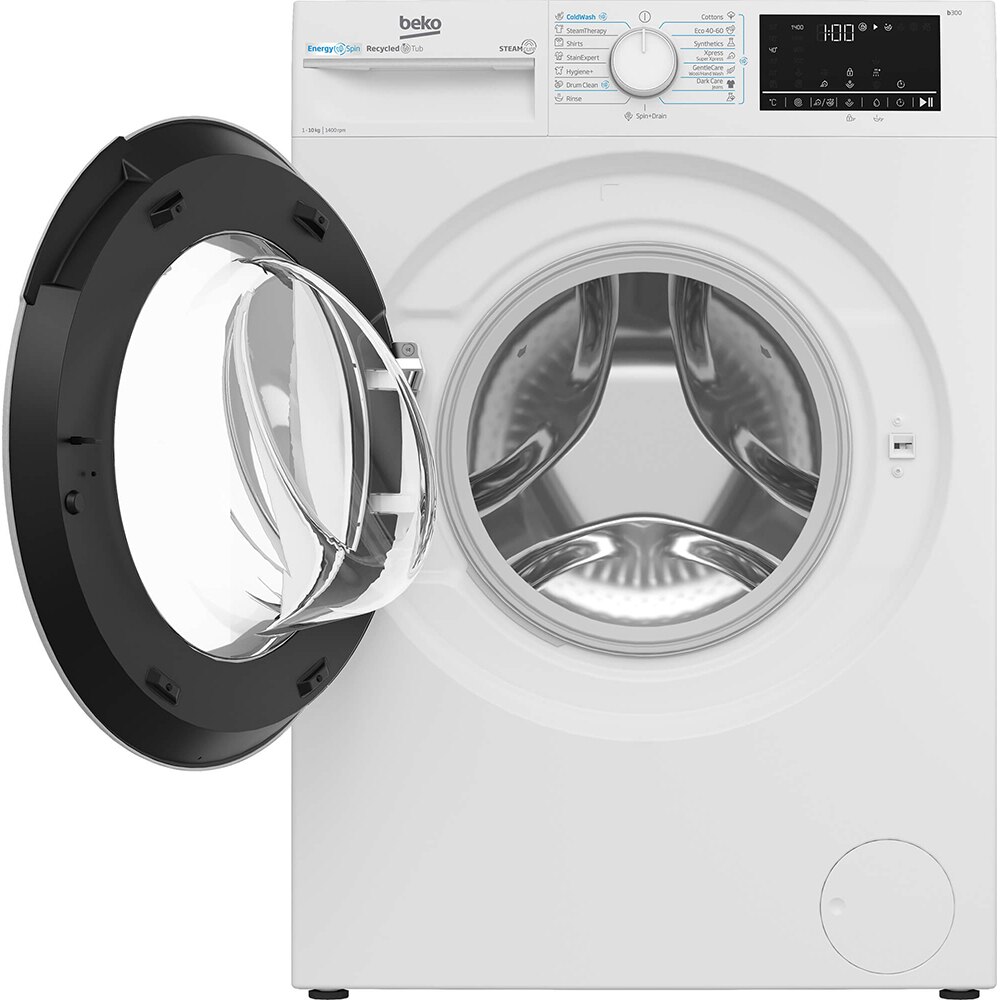 Masina de spalat rufe frontala BEKO B3WFU410415WW ES, EnergySpin, SteamCure, 10 kg, 1400rpm, Clasa A, alb
