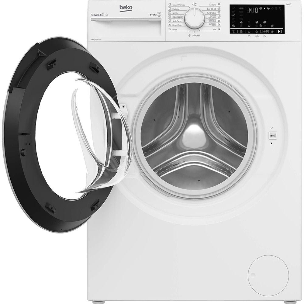 Masina de spalat rufe frontala BEKO B3WFU4721W, SteamCure, 7 kg, 1200rpm, Clasa A, alb