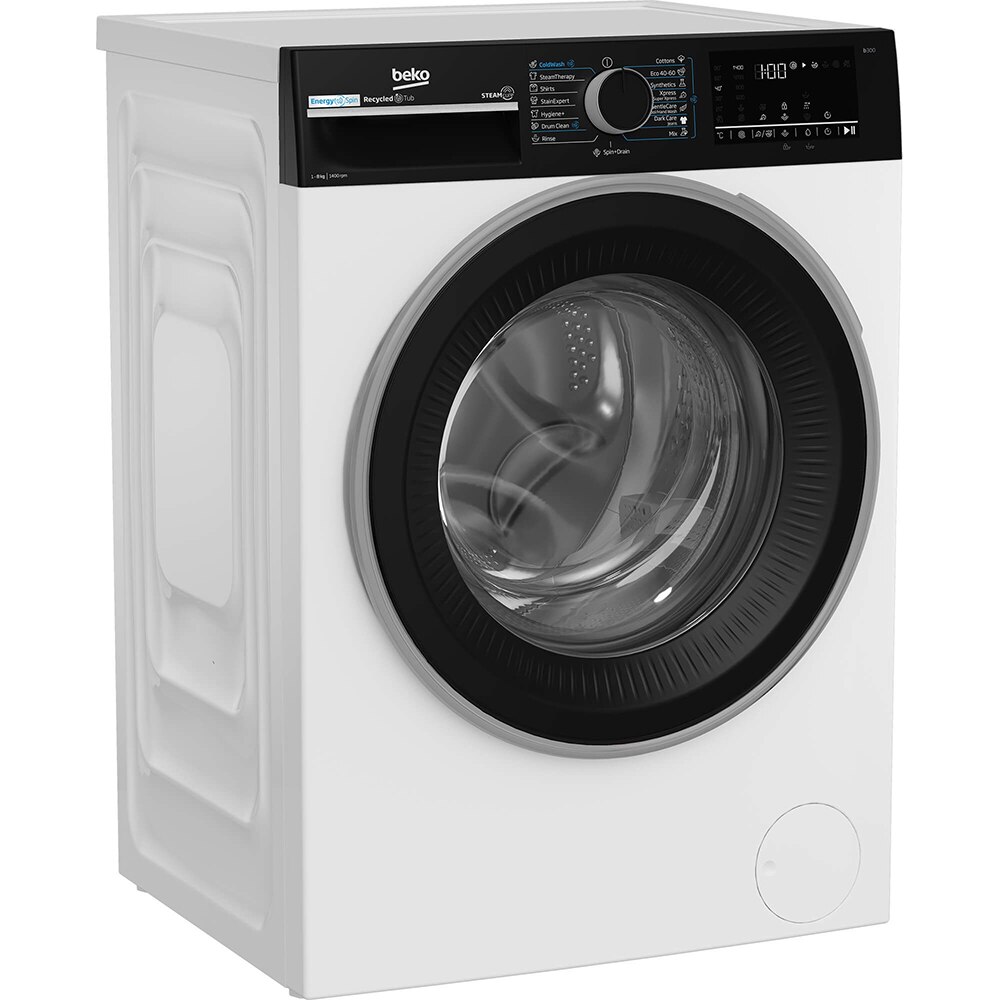 Masina de spalat rufe frontala BEKO B3WFU48415WBPBES, EnergySpin, SteamCure, 8 kg, 1400rpm, Clasa A, alb