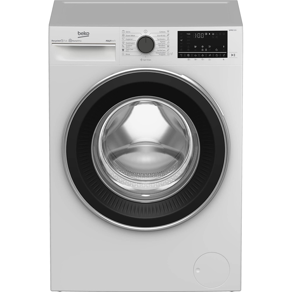 Masina de spalat rufe frontala BEKO B5WFU78418WB, AquaTech, SteamCure, 8kg, 1400rpm, Clasa A, alb
