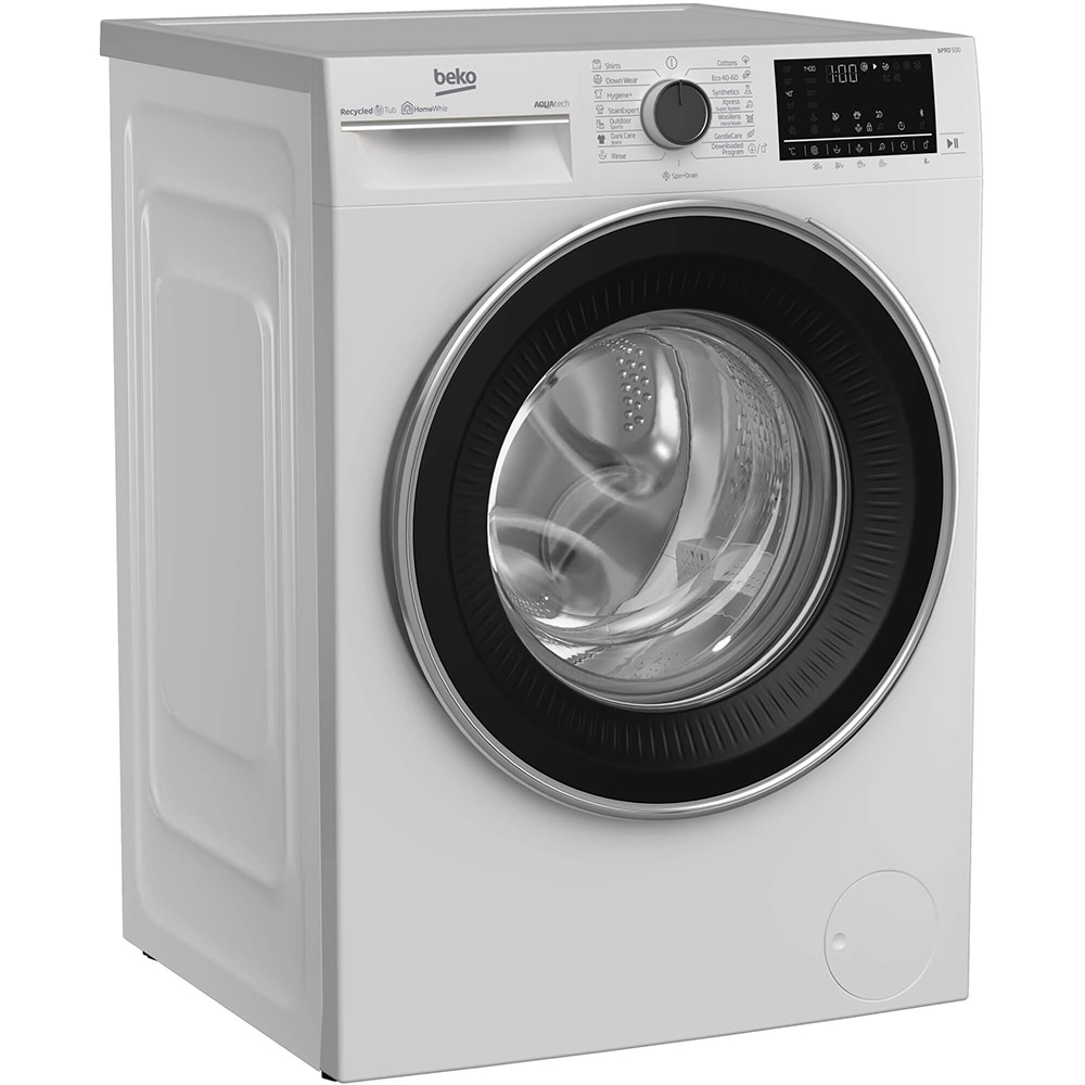Masina de spalat rufe frontala BEKO B5WFU78418WB, AquaTech, SteamCure, 8kg, 1400rpm, Clasa A, alb