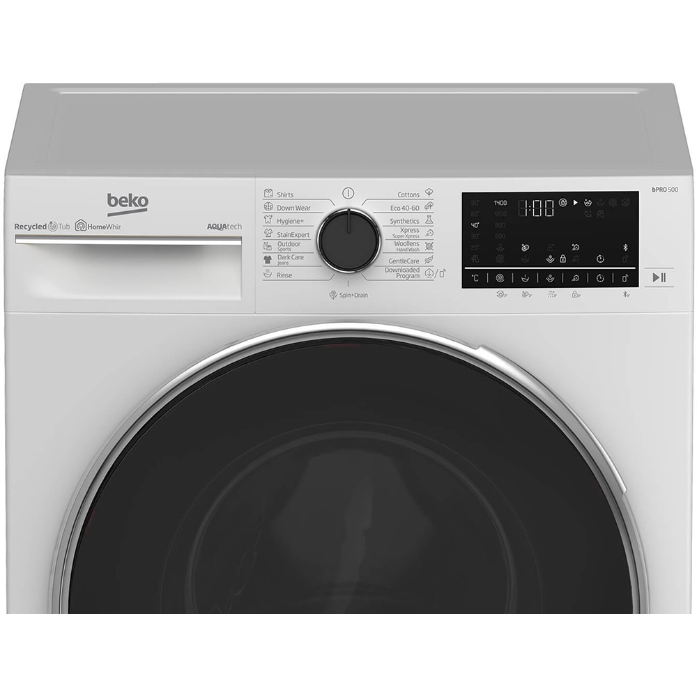 Masina de spalat rufe frontala BEKO B5WFU79418WB, AquaTech, SteamCure, 9 kg, 1400rpm, Clasa A, alb