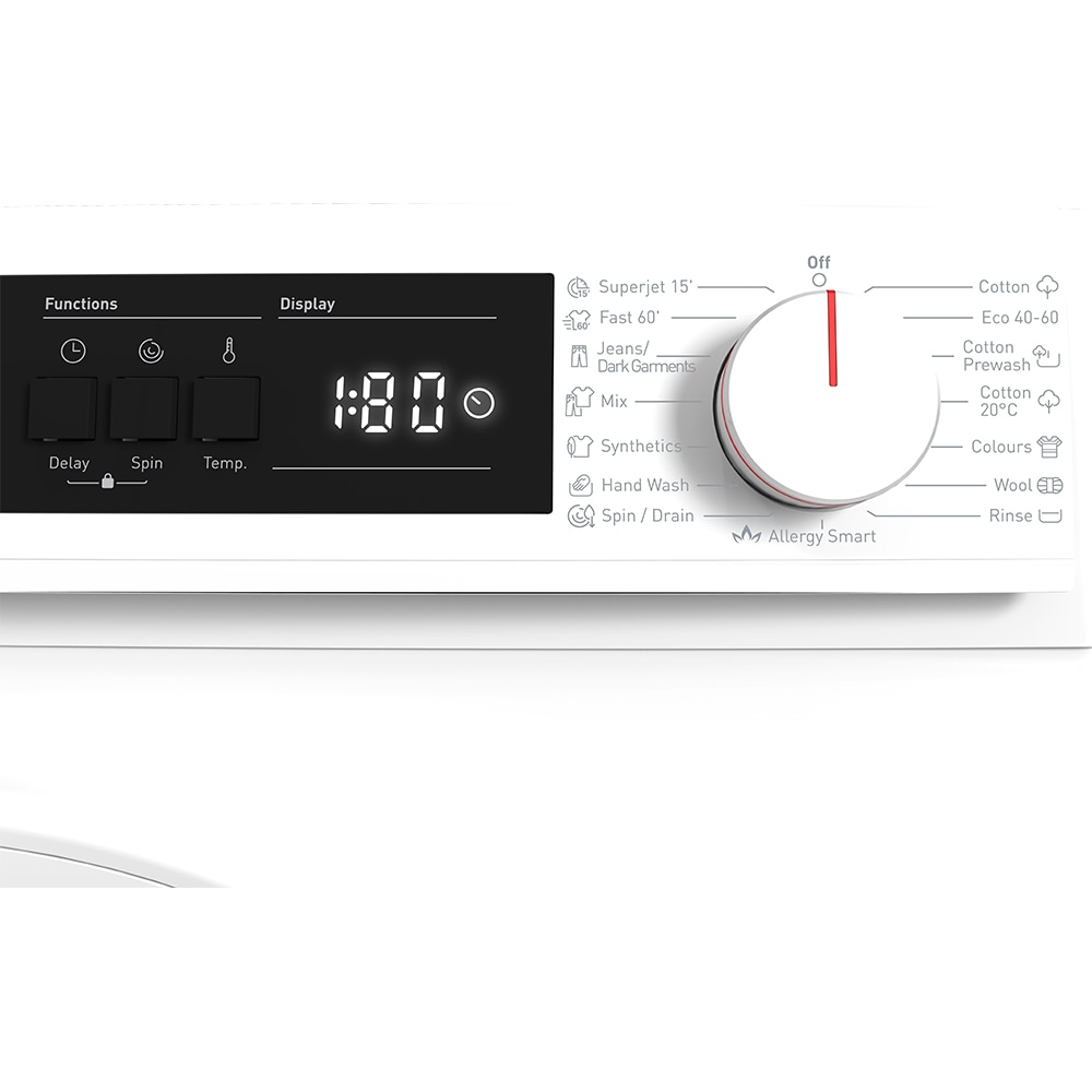 Masina de spalat rufe frontala SHARP ES-NFA6101WC-EE, 6 kg, 1000rpm, Clasa C, alb