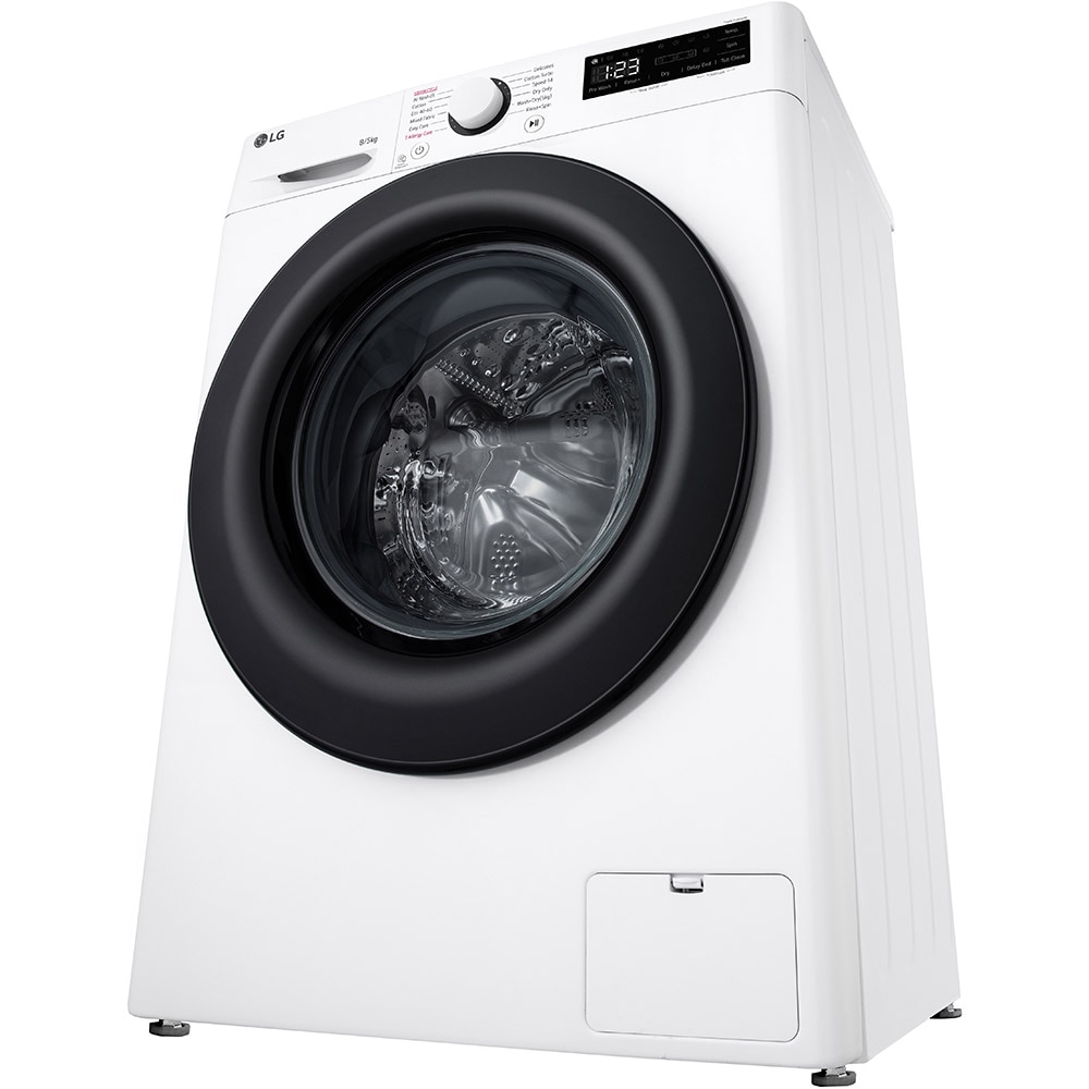 Masina de spalat rufe frontala slim cu uscator LG F2DR508SBW, Steam, AI DD, 8/5 kg, 1200rpm, Clasa A/E, alb