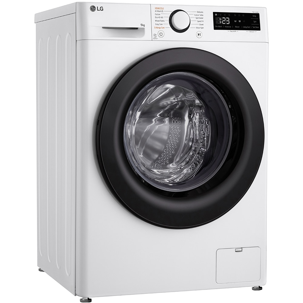 Masina de spalat rufe frontala slim LG F2WR509SBW, AI Direct Drive, 9 kg, 1200rpm, Clasa A, alb