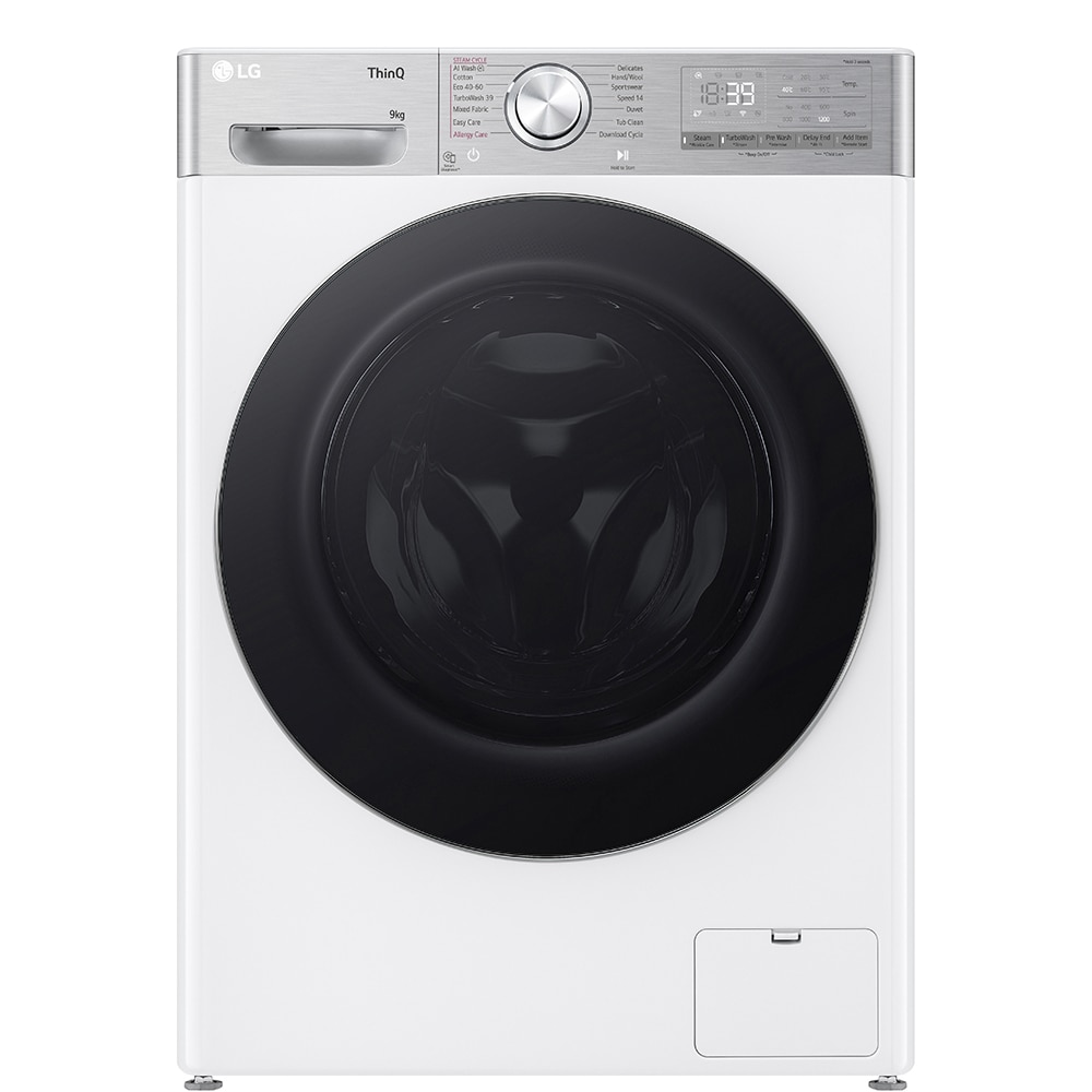 Masina de spalat rufe frontala slim LG F2WR909P3W, AI Direct Drive, 9 kg, 1200rpm, Clasa A, alb