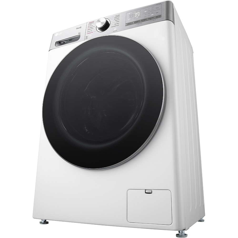 Masina de spalat rufe frontala slim LG F2WR909P3W, AI Direct Drive, 9 kg, 1200rpm, Clasa A, alb