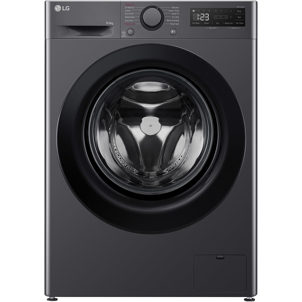 Masina de spalat rufe frontala cu uscator LG F4DR509SBM, Steam, AI DD, 9/6 kg, 1400rpm, Clasa A/D, antracit