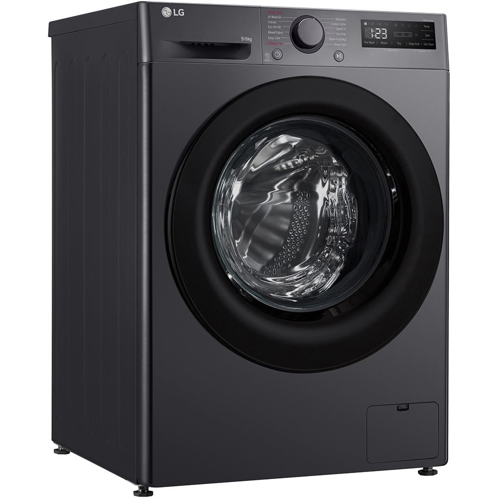 Masina de spalat rufe frontala cu uscator LG F4DR509SBM, Steam, AI DD, 9/6 kg, 1400rpm, Clasa A/D, antracit
