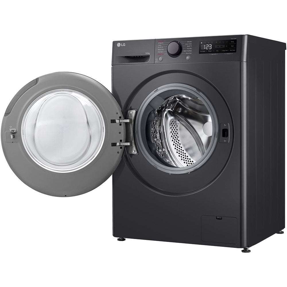 Masina de spalat rufe frontala cu uscator LG F4DR509SBM, Steam, AI DD, 9/6 kg, 1400rpm, Clasa A/D, antracit