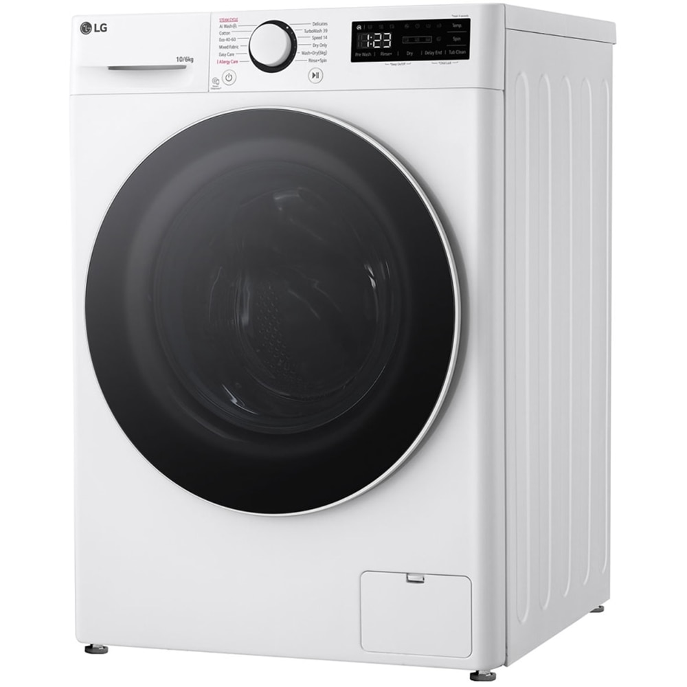 Masina de spalat rufe frontala cu uscator LG F4DR510S0W, Steam, AI DD, 10/6 kg, 1400rpm, Clasa A/D, alb