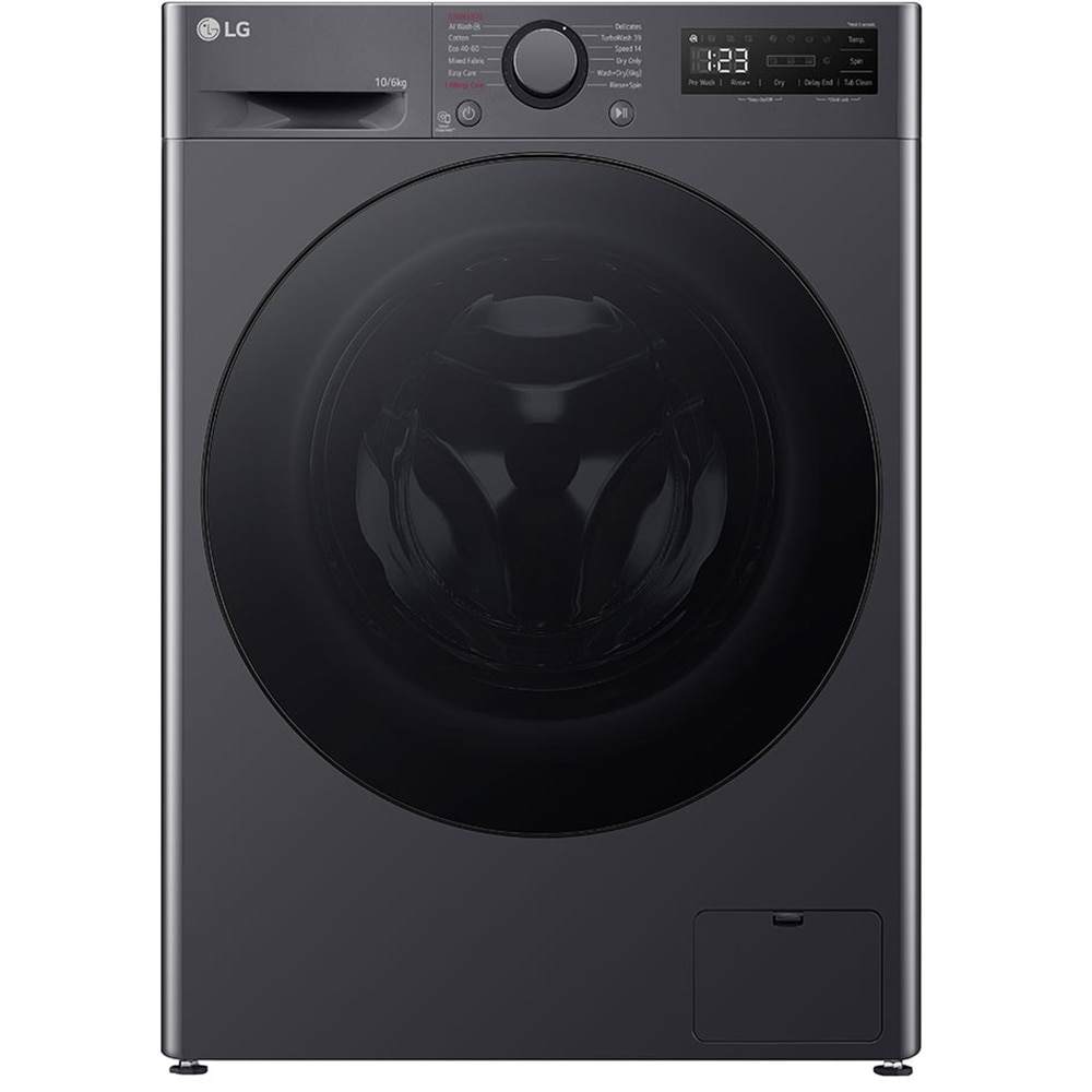 Masina de spalat rufe frontala cu uscator LG F4DR510S2M, Steam, AI DD, 10/6 kg, 1400rpm, Clasa A/D, antracit