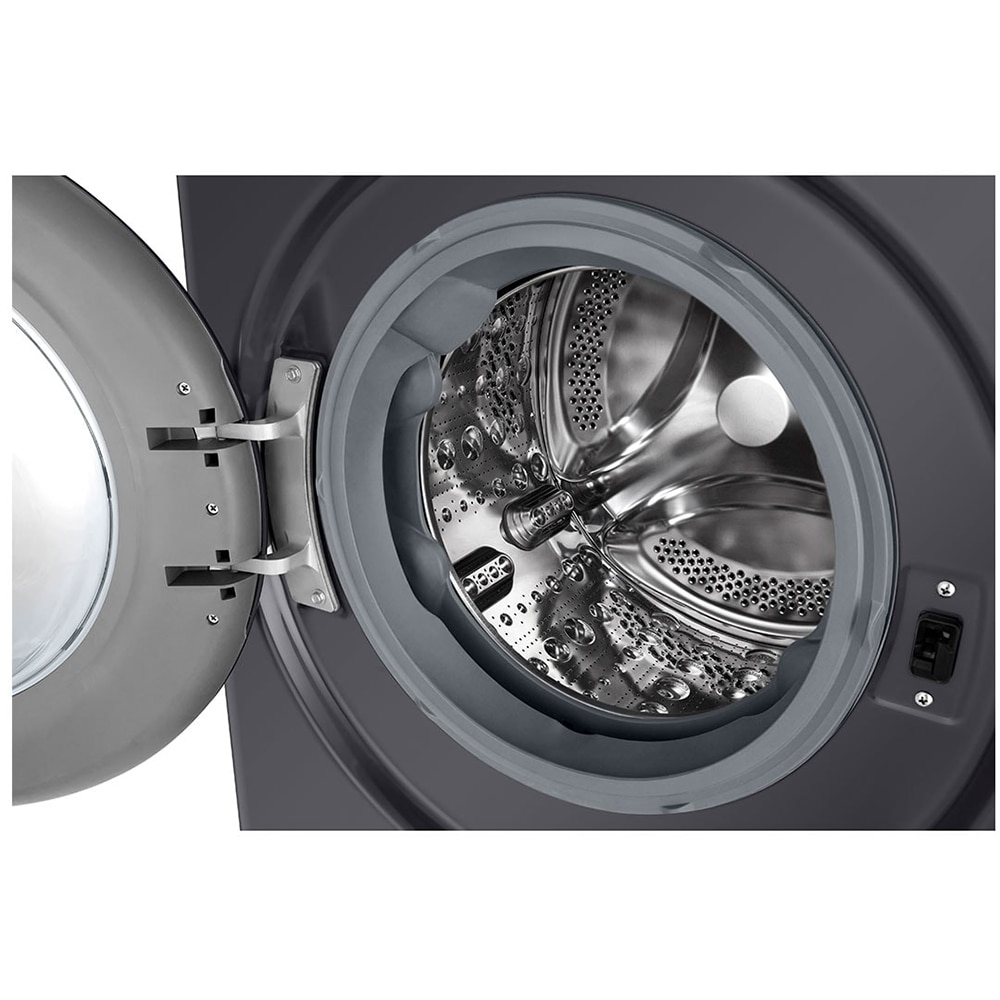 Masina de spalat rufe frontala cu uscator LG F4DR510S2M, Steam, AI DD, 10/6 kg, 1400rpm, Clasa A/D, antracit