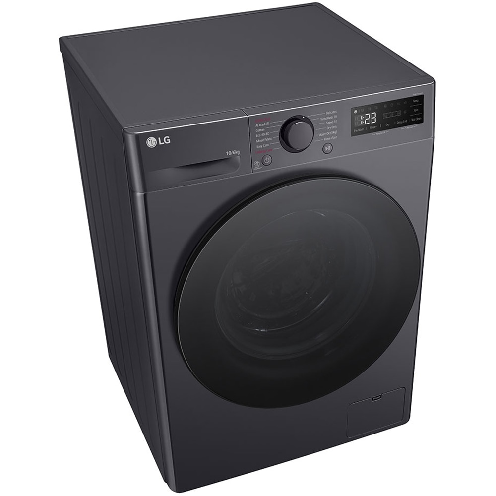 Masina de spalat rufe frontala cu uscator LG F4DR510S2M, Steam, AI DD, 10/6 kg, 1400rpm, Clasa A/D, antracit