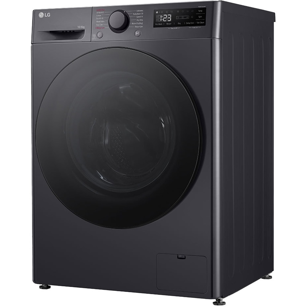 Masina de spalat rufe frontala cu uscator LG F4DR510S2M, Steam, AI DD, 10/6 kg, 1400rpm, Clasa A/D, antracit