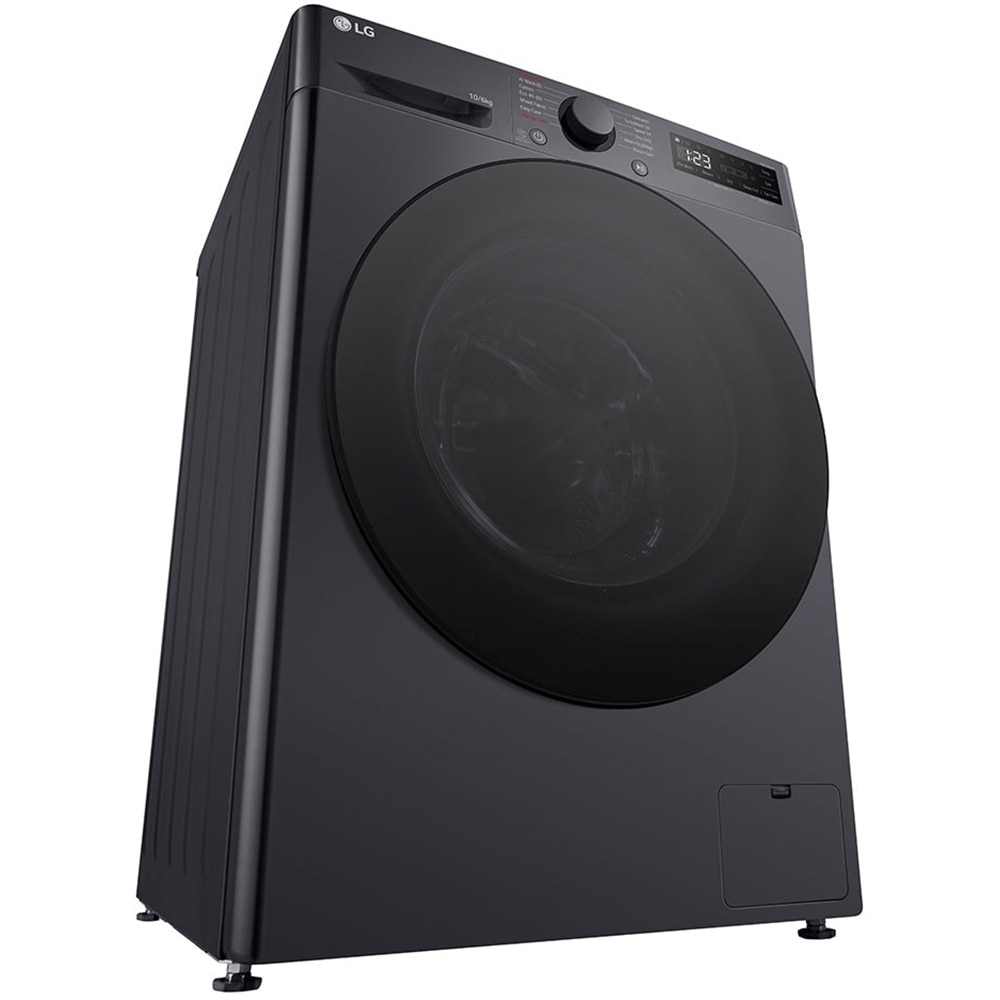 Masina de spalat rufe frontala cu uscator LG F4DR510S2M, Steam, AI DD, 10/6 kg, 1400rpm, Clasa A/D, antracit