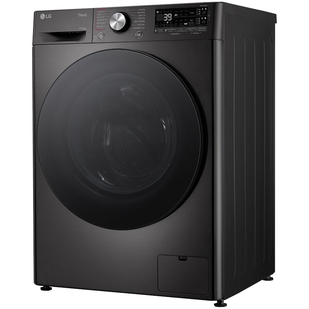 Masina de spalat rufe frontala cu uscator LG F4DR711S2BA, Steam, AI DD, 11/6 kg, 1400rpm, Clasa A/D, antracit