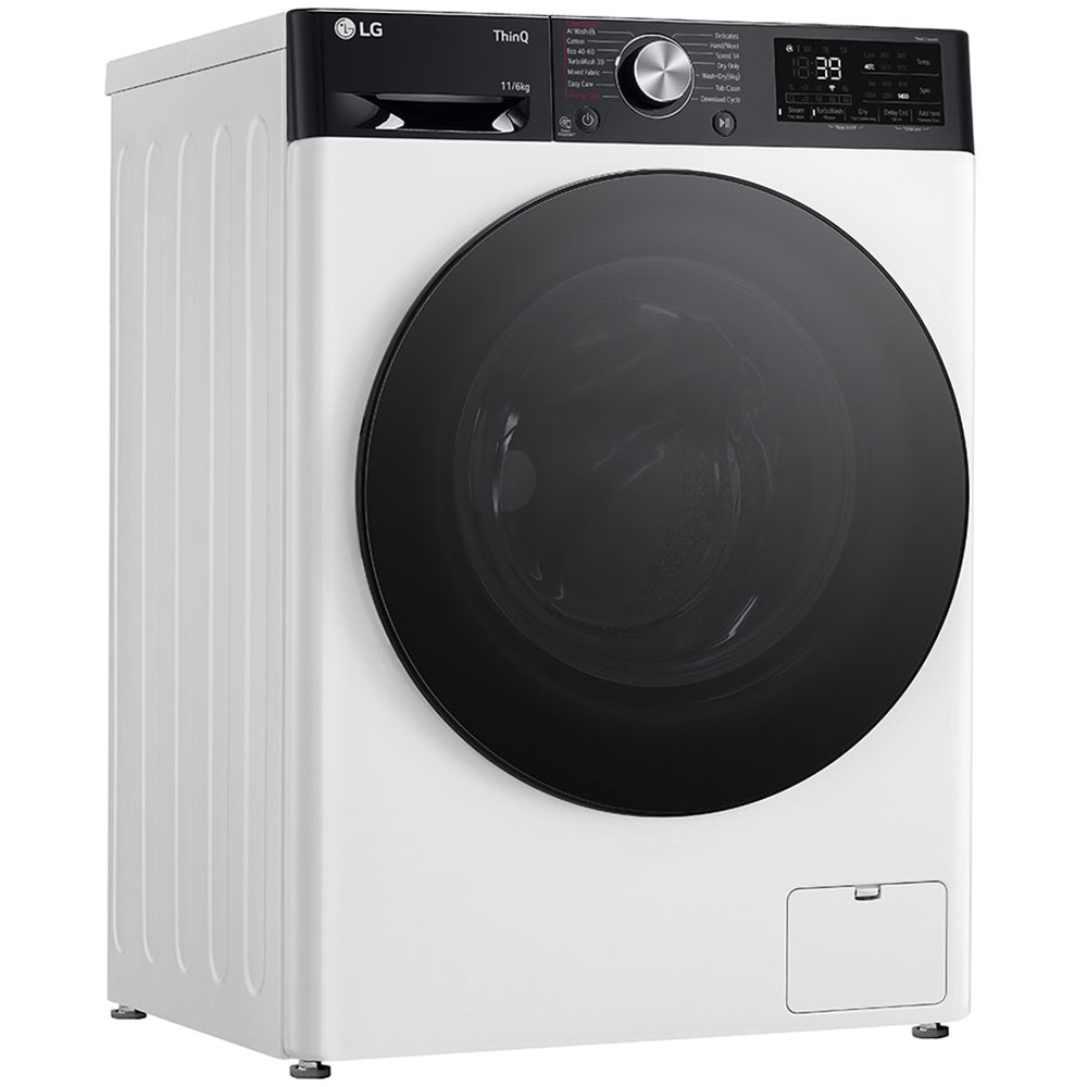 Masina de spalat rufe frontala cu uscator LG F4DR711S2H, Steam, AI DD, 11/6 kg, 1400rpm, Clasa A/D, alb
