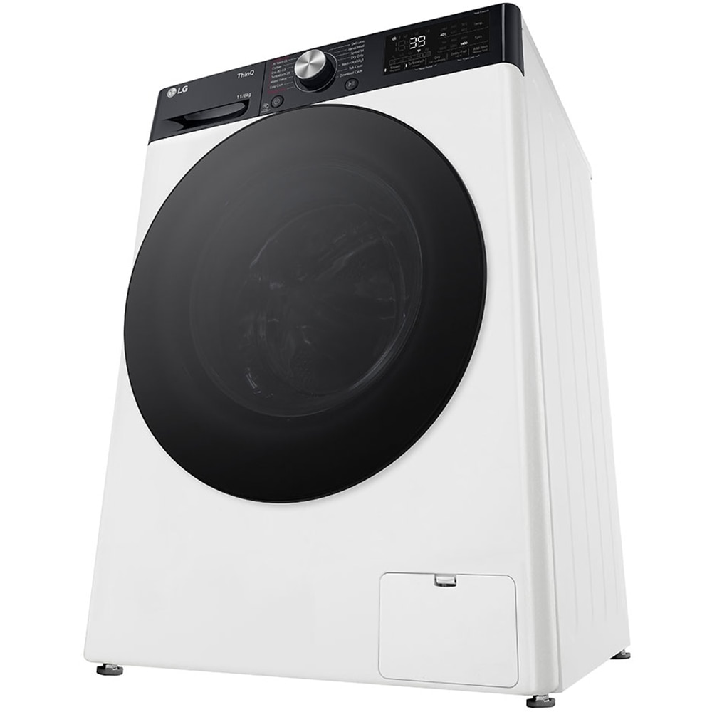 Masina de spalat rufe frontala cu uscator LG F4DR711S2H, Steam, AI DD, 11/6 kg, 1400rpm, Clasa A/D, alb