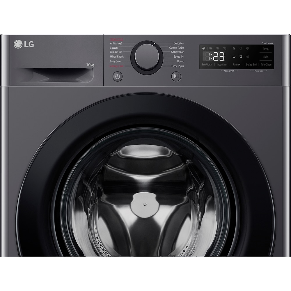 Masina de spalat rufe frontala LG F4WR510SBM, AI Direct Drive, 10 kg, 1400rpm, Clasa A, negru