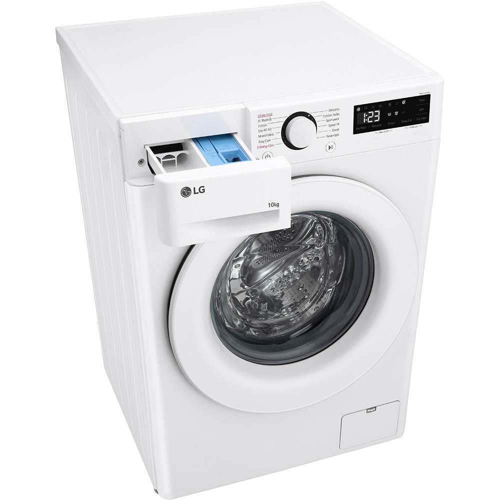 Masina de spalat rufe frontala LG F4WR510SWW, AI Direct Drive, 10 kg, 1400rpm, Clasa A, alb