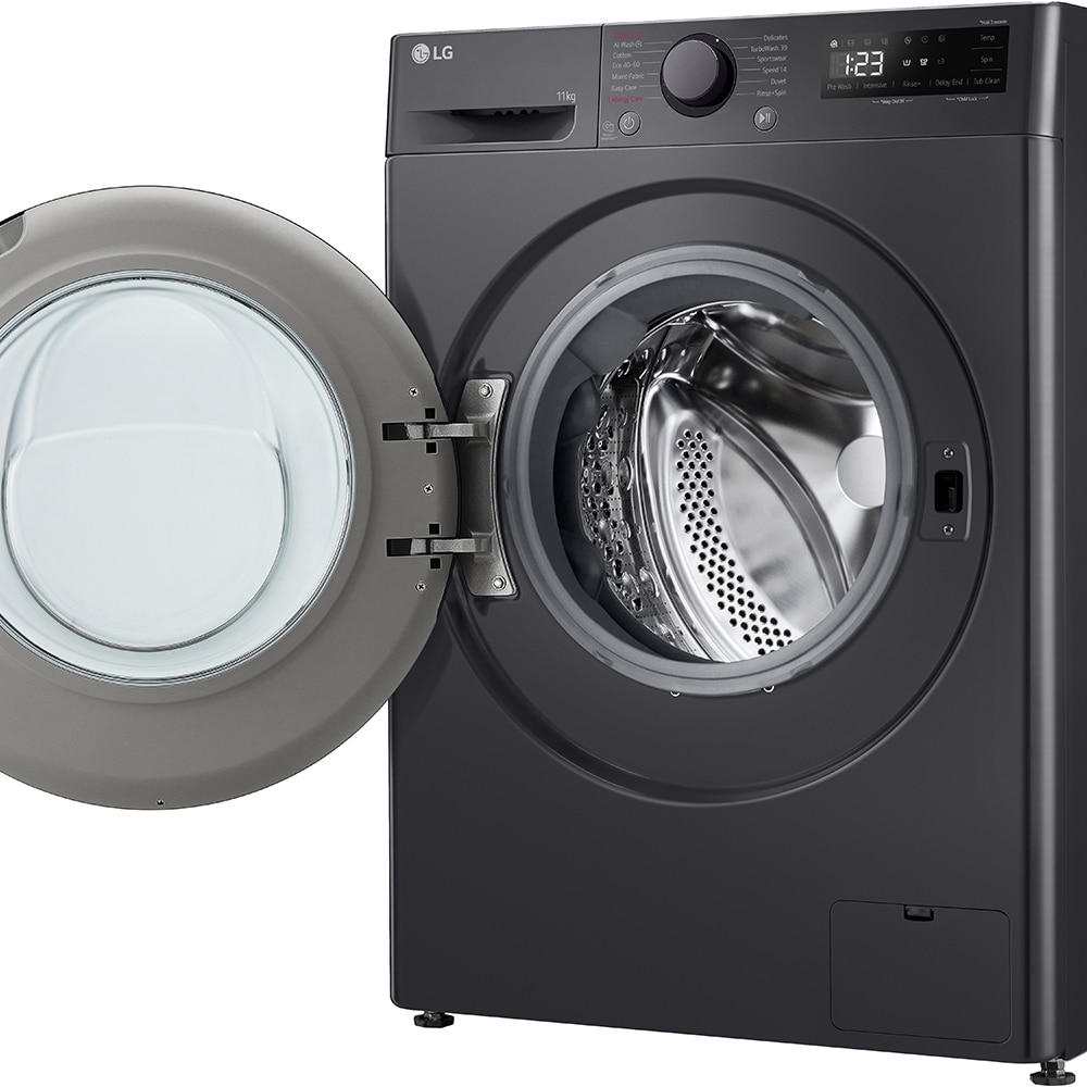 Masina de spalat rufe frontala LG F4WR511S2M, AI Direct Drive, 11 kg, 1400rpm, Clasa A, negru