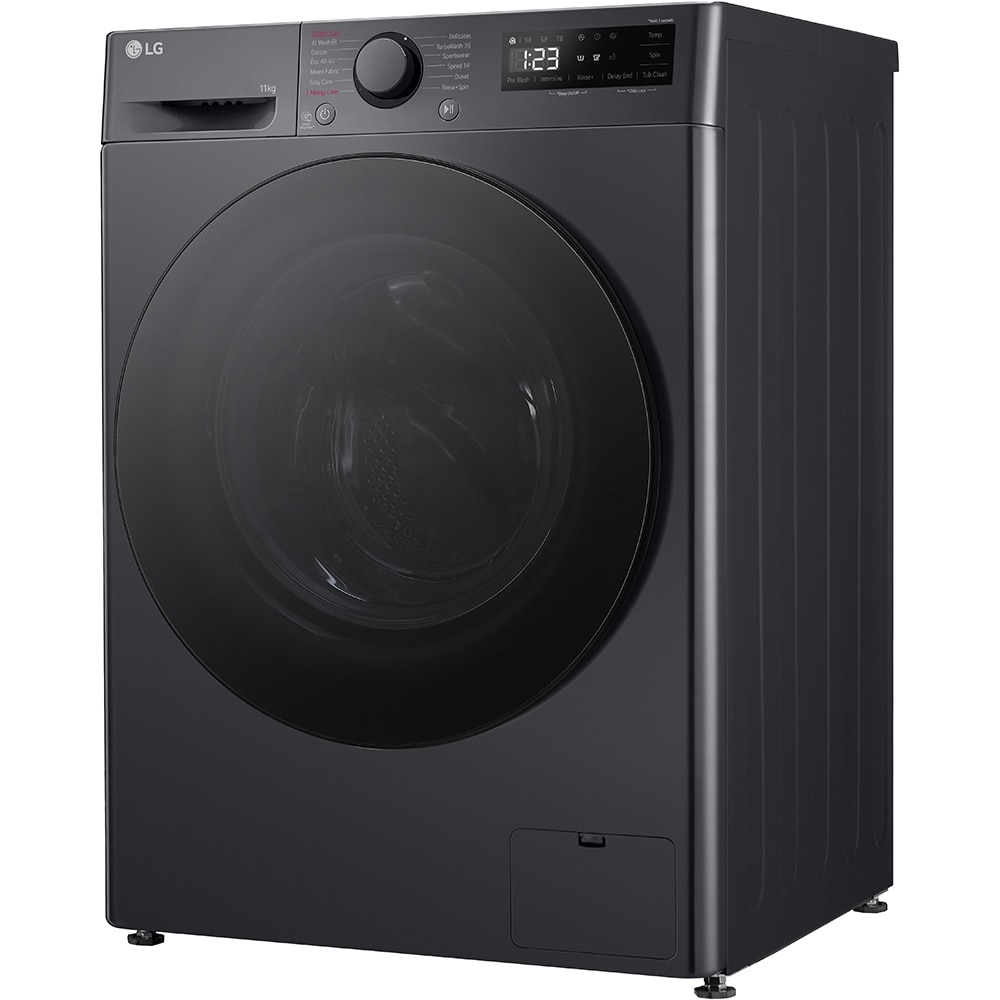 Masina de spalat rufe frontala LG F4WR511S2M, AI Direct Drive, 11 kg, 1400rpm, Clasa A, negru