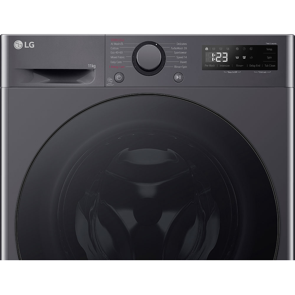 Masina de spalat rufe frontala LG F4WR511S2M, AI Direct Drive, 11 kg, 1400rpm, Clasa A, negru