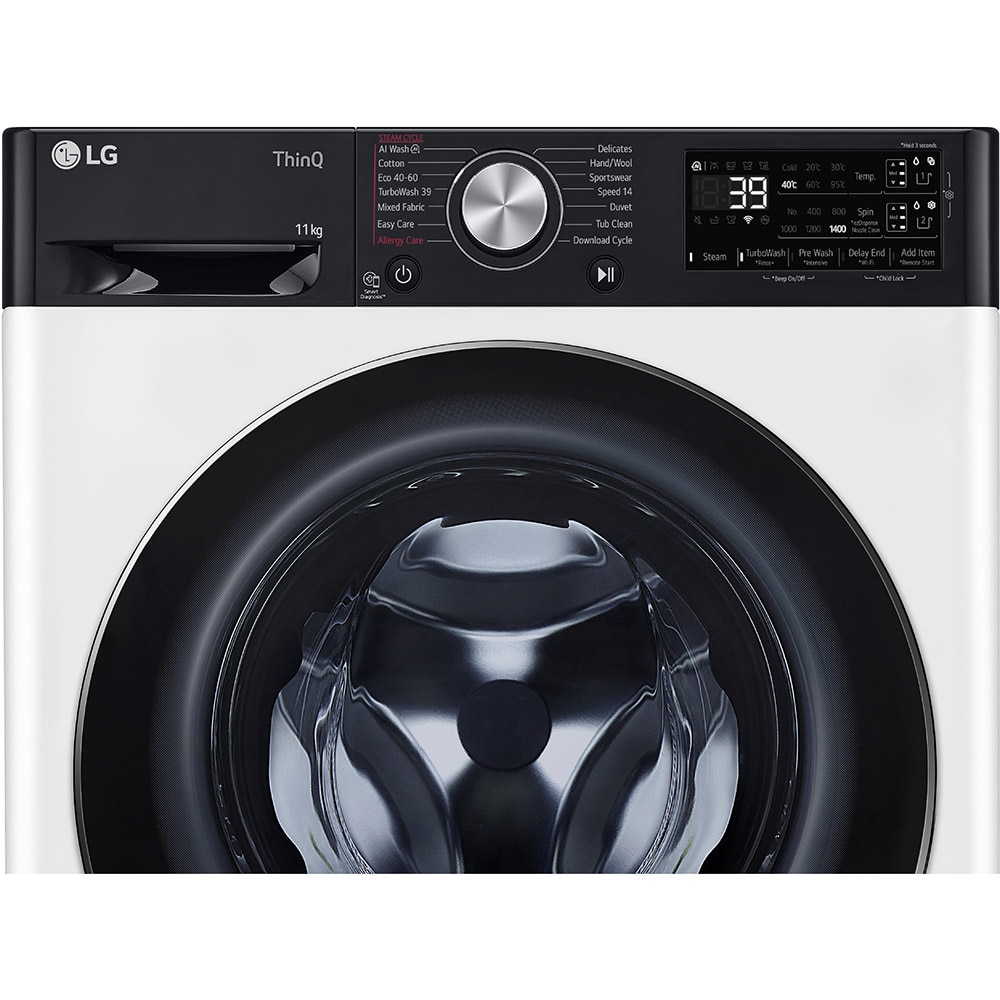 Masina de spalat rufe frontala LG F4WR711S3HA, AI Direct Drive, 11 kg, 1400rpm, Clasa A, alb