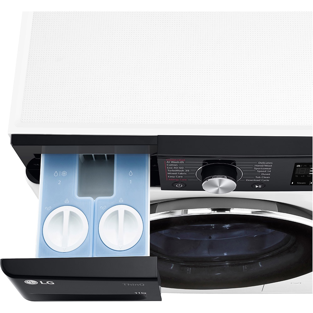 Masina de spalat rufe frontala LG F4WR711S3HA, AI Direct Drive, 11 kg, 1400rpm, Clasa A, alb