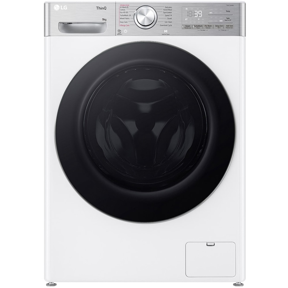 Masina de spalat rufe frontala LG F4WR909P3W, Steam, Wi-Fi, 9 kg, 1400rpm, Clasa A, alb