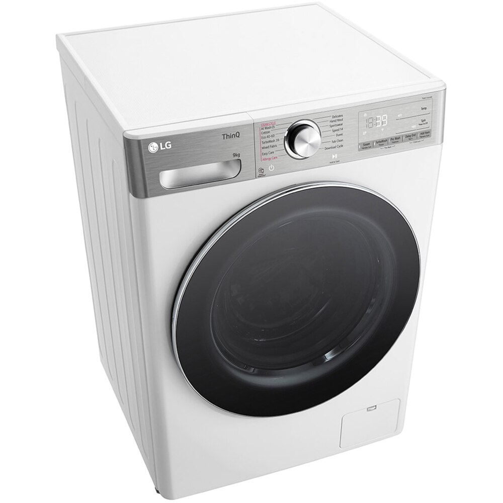 Masina de spalat rufe frontala LG F4WR909P3W, Steam, Wi-Fi, 9 kg, 1400rpm, Clasa A, alb