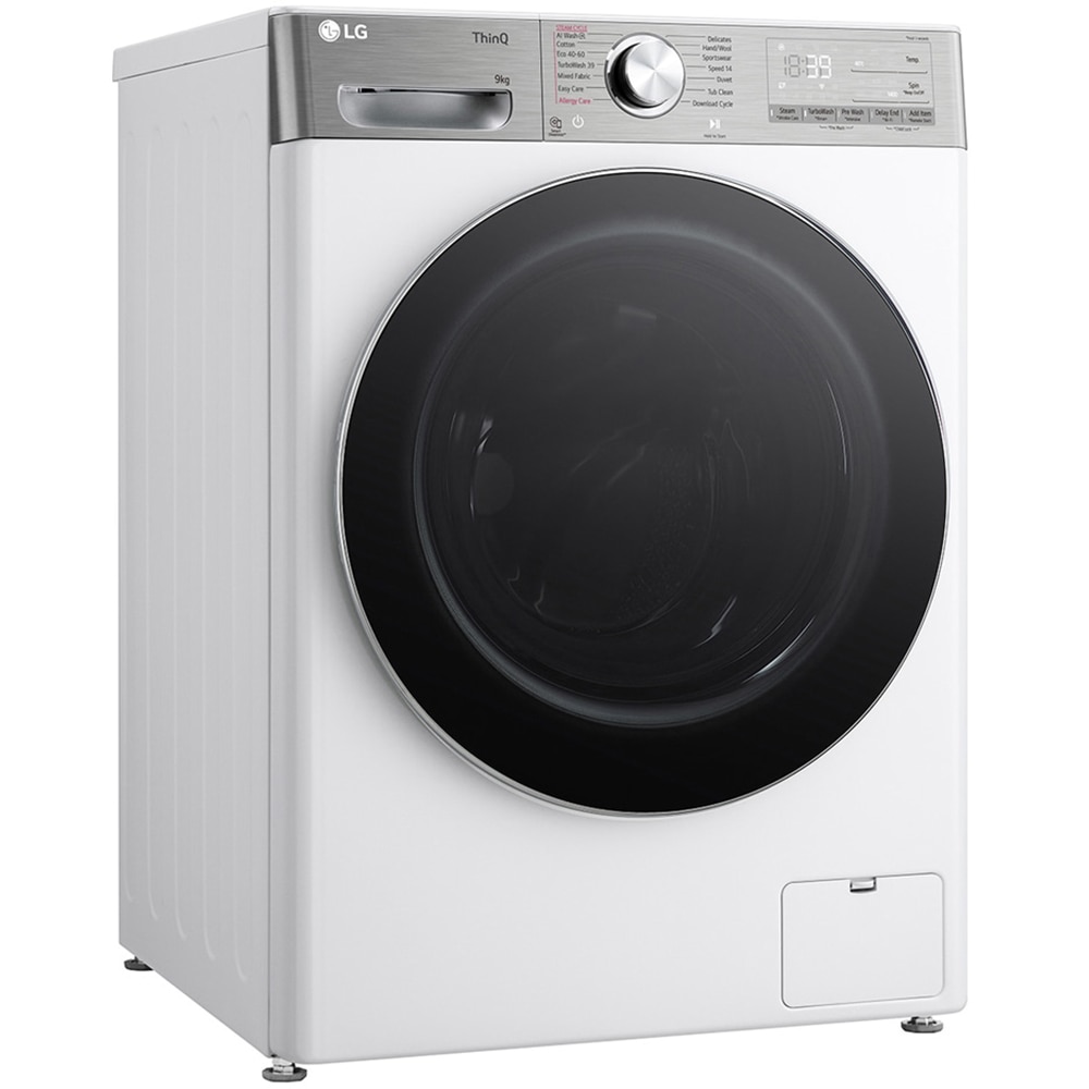 Masina de spalat rufe frontala LG F4WR909P3W, Steam, Wi-Fi, 9 kg, 1400rpm, Clasa A, alb