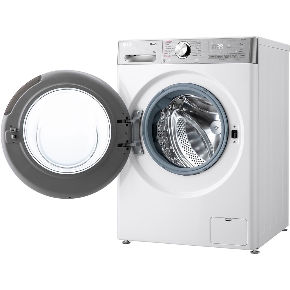 Masina de spalat rufe frontala LG F4WR909P3W, Steam, Wi-Fi, 9 kg, 1400rpm, Clasa A, alb
