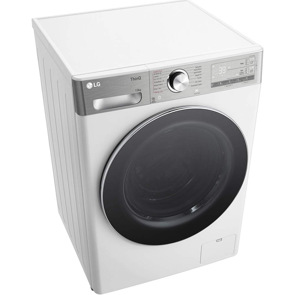 Masina de spalat rufe frontala LG F4WR913P3WA, AI Direct Drive, 13 kg, 1400rpm, Clasa A, alb