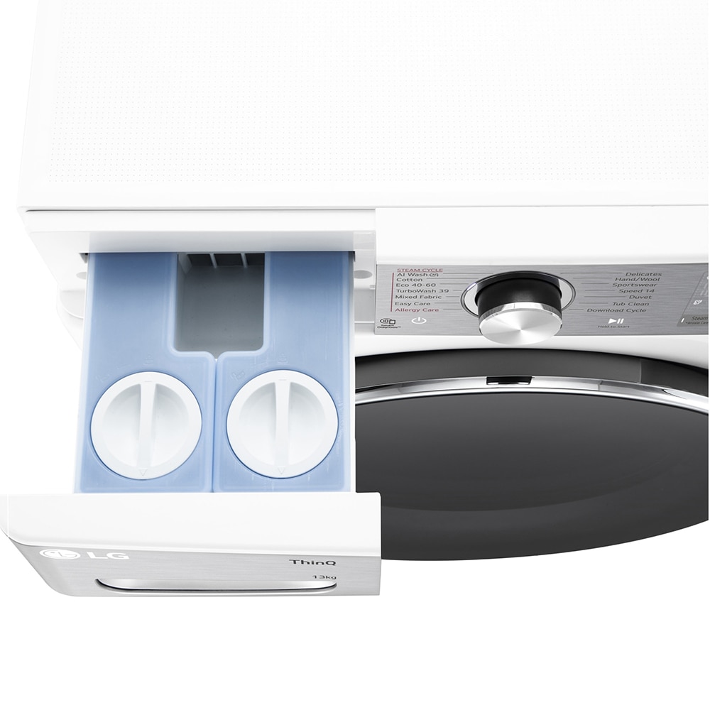 Masina de spalat rufe frontala LG F4WR913P3WA, AI Direct Drive, 13 kg, 1400rpm, Clasa A, alb