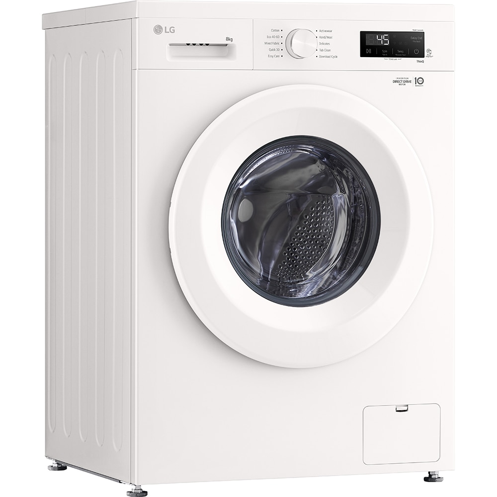 Masina de spalat rufe frontala LG F4X1008NWH, 6 motion DD, 8 kg, 1400rpm, Clasa A, Wi-Fi, alb