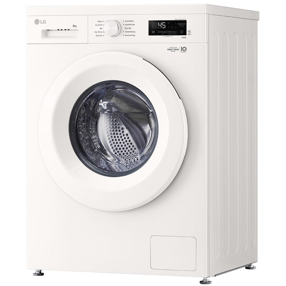 Masina de spalat rufe frontala LG F4X1008NWH, 6 motion DD, 8 kg, 1400rpm, Clasa A, Wi-Fi, alb