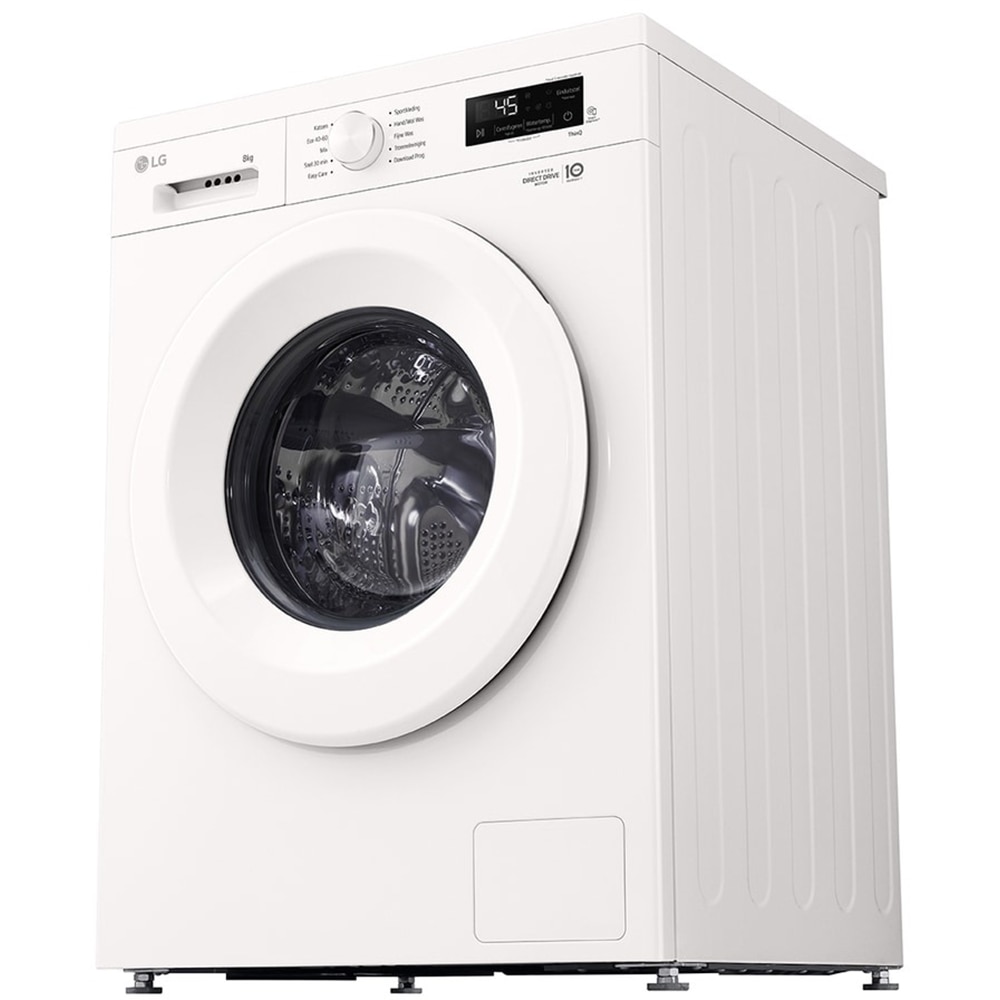 Masina de spalat rufe frontala LG F4X1008NWH, 6 motion DD, 8 kg, 1400rpm, Clasa A, Wi-Fi, alb