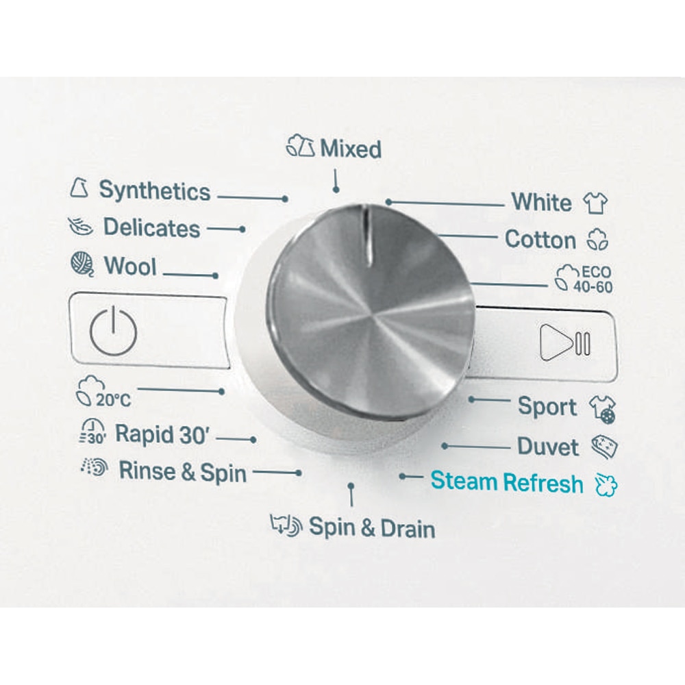 Masina de spalat rufe frontala WHIRLPOOL FFB 7469 WV EE, Steam, 6th Sense, 7 kg, 1400rpm, Clasa A, alb