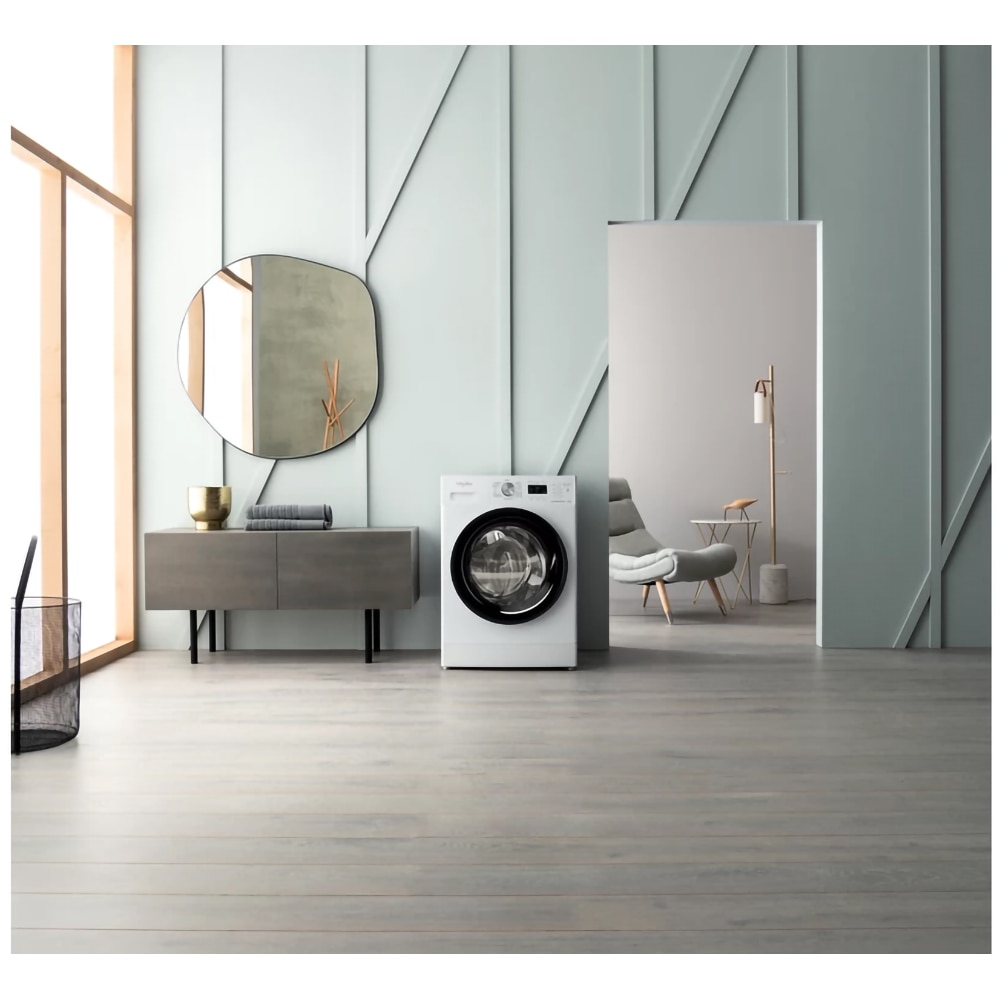 Masina de spalat rufe frontala WHIRLPOOL FFL 7038 B EE, 6th Sense, 7 kg, 1000rpm, Clasa D, alb