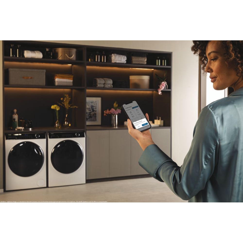 Masina de spalat rufe frontala HAIER HW100-B14959U1-S, Steam, 10kg, 1400rpm, Clasa A, alb