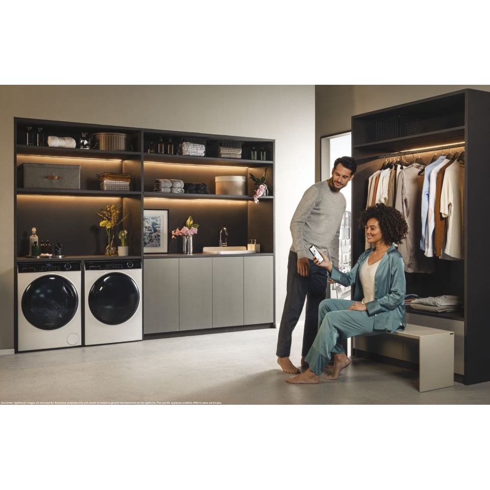 Masina de spalat rufe frontala HAIER HW100-B14959U1-S, Steam, 10kg, 1400rpm, Clasa A, alb