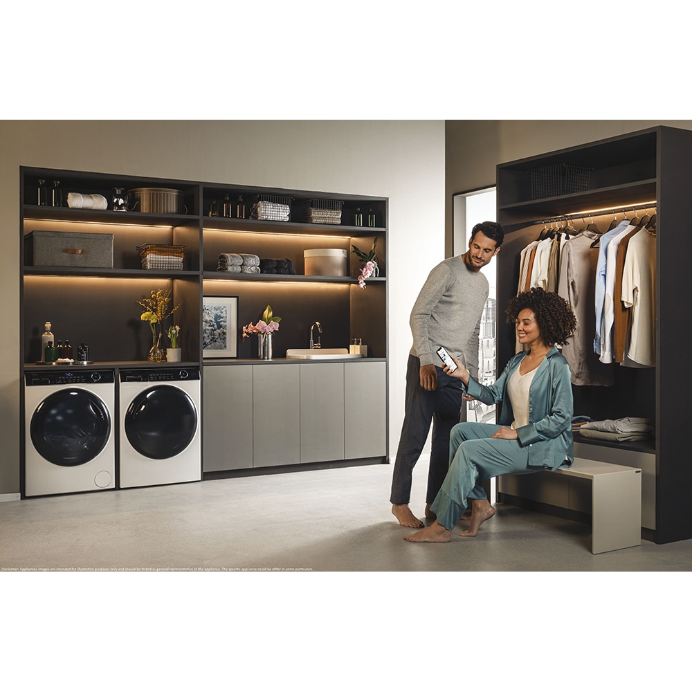 Masina de spalat rufe frontala HAIER HW80-B14959EU1, Steam, 8 kg, 1400rpm, Clasa A, alb