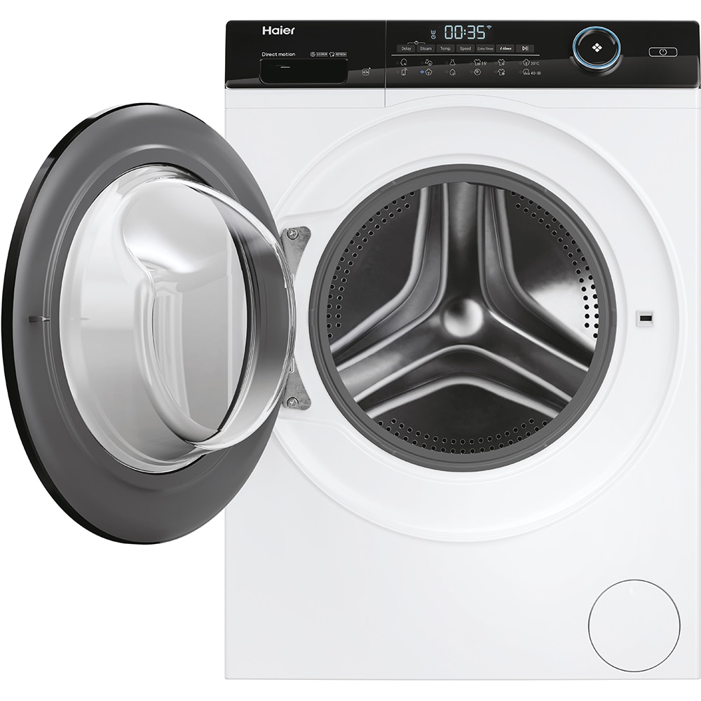 Masina de spalat rufe frontala slim HAIER HW80-B14959TU1-S, 8 kg, 1400rpm, Clasa A, alb